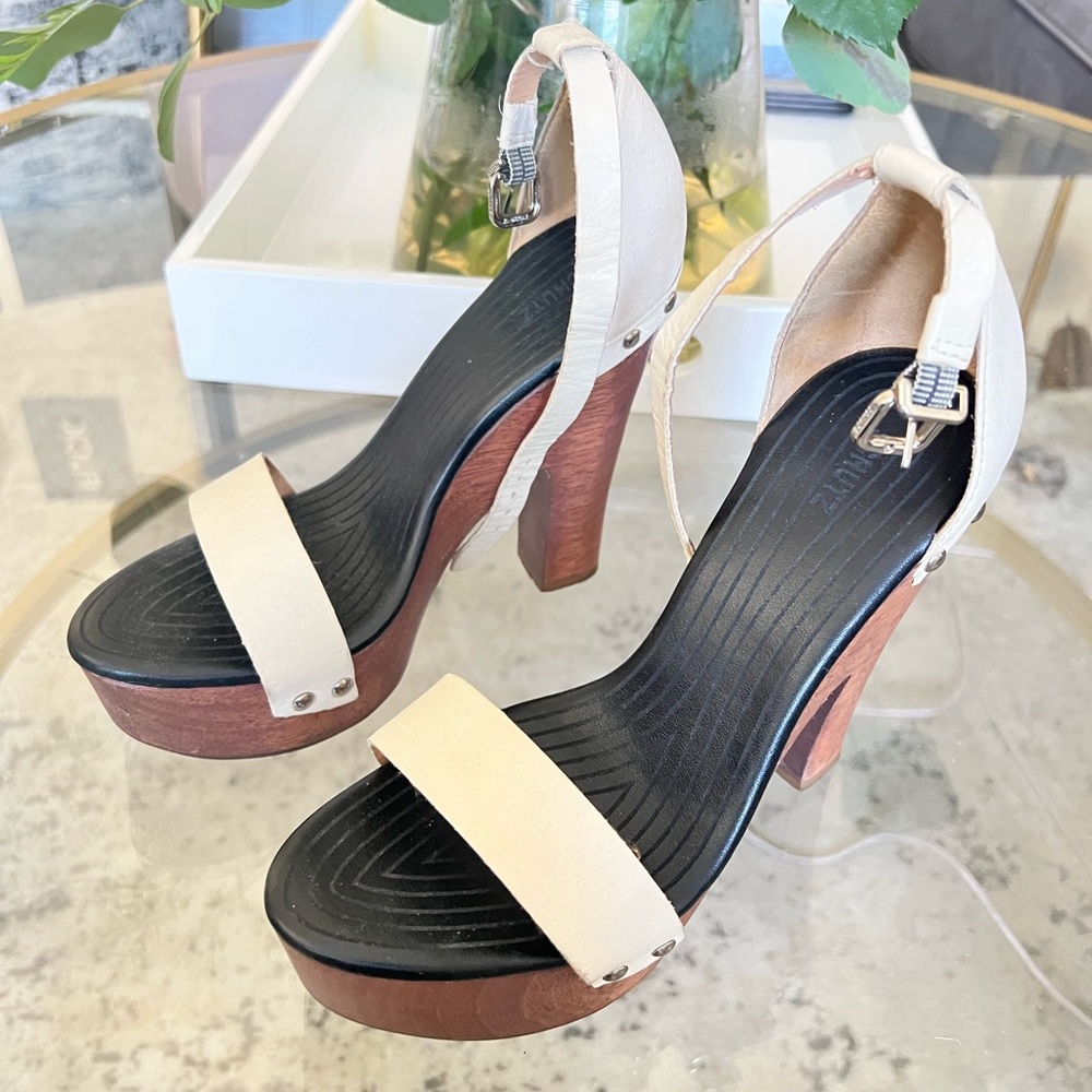 Schutz Atanado Soft Pearl Heels Size 5